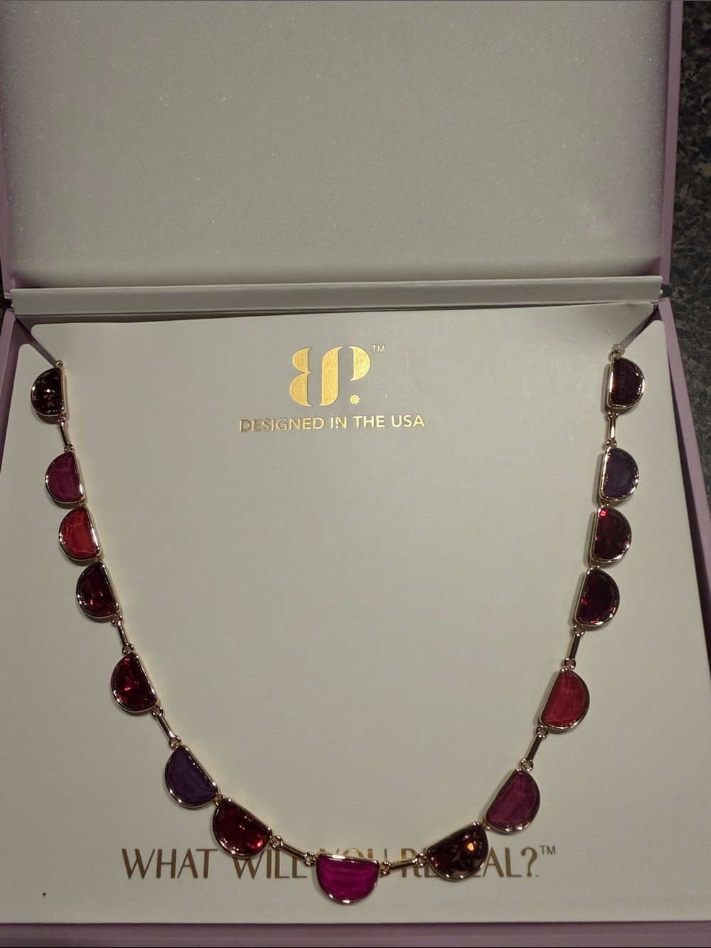 Bomb party summer 2026 jewel candy necklace “carry on chic”